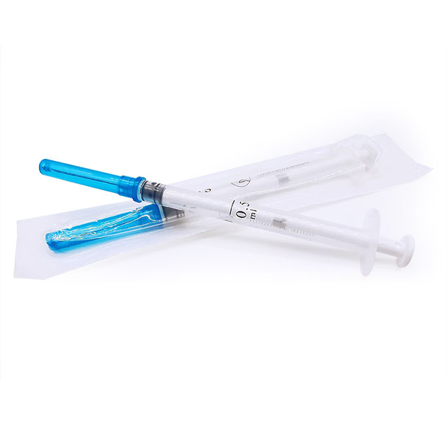 Jeringa de inyección de vacuna de plástico desechable de 0,3 ml con aguja