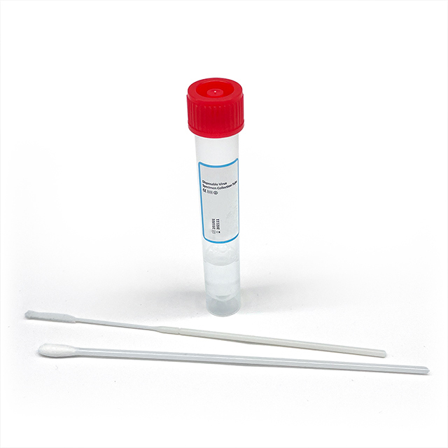 Tubo de recogida de muestras desechables inactivas con virus con hisopo