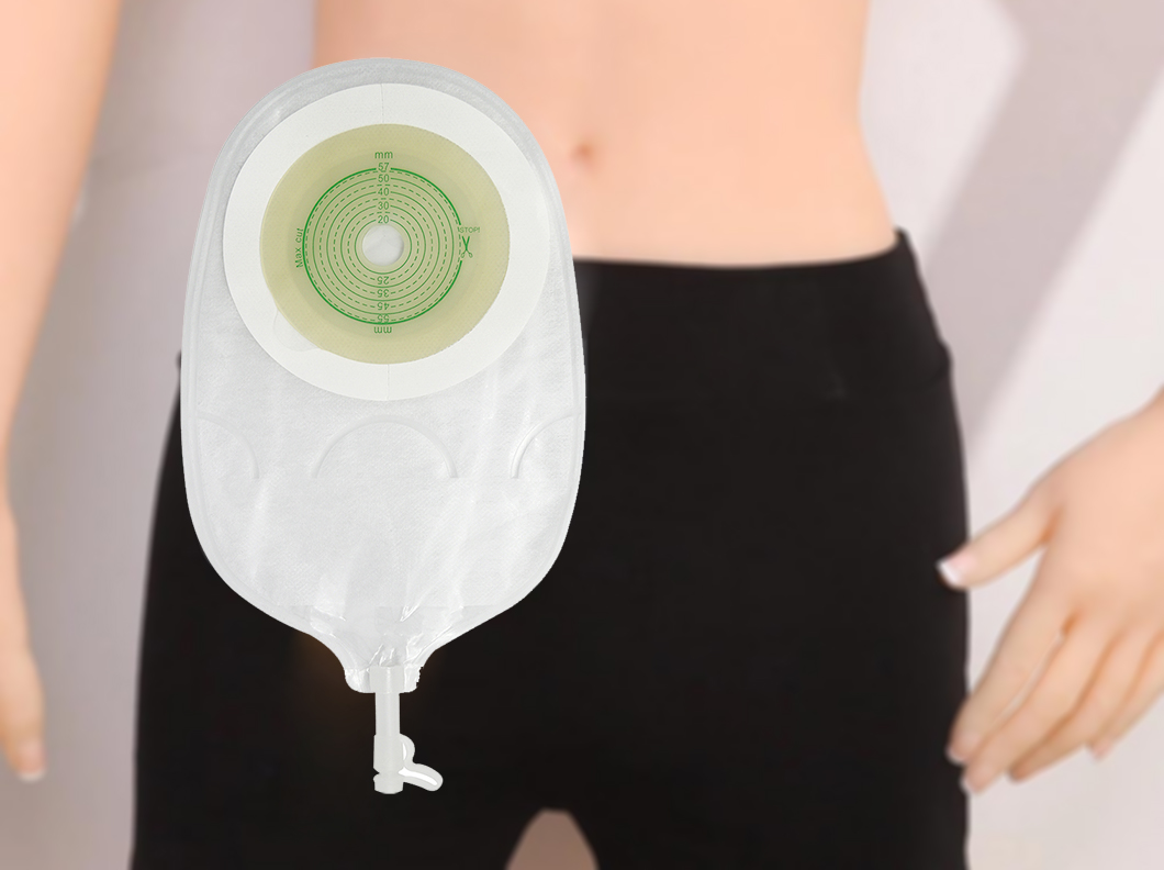 Bolsa drenable médica desechable, bolsa de urostomía de una pieza para ostomía