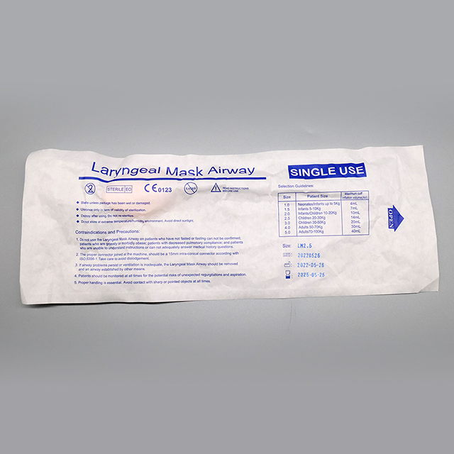 Mascarilla laríngea de silicona reforzada desechable para vías respiratorias