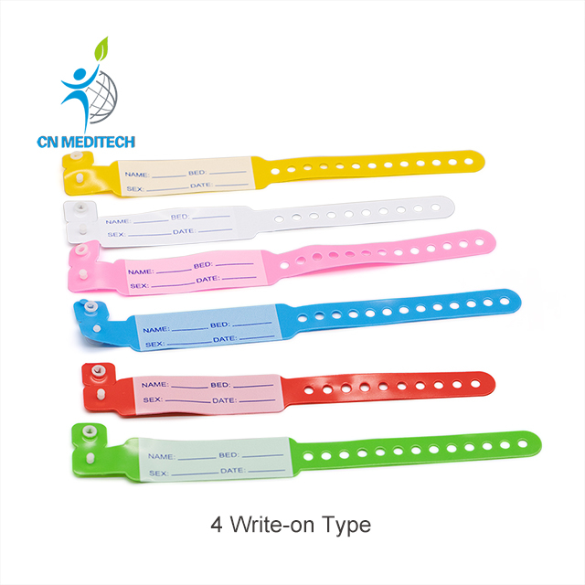 Banda disponible de la identificación de las pulseras de la identificación del paciente del parte movible del PVC
