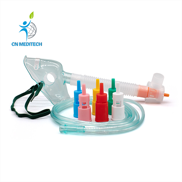 Máscara Venturi ajustable desechable médica con 6 diluyentes