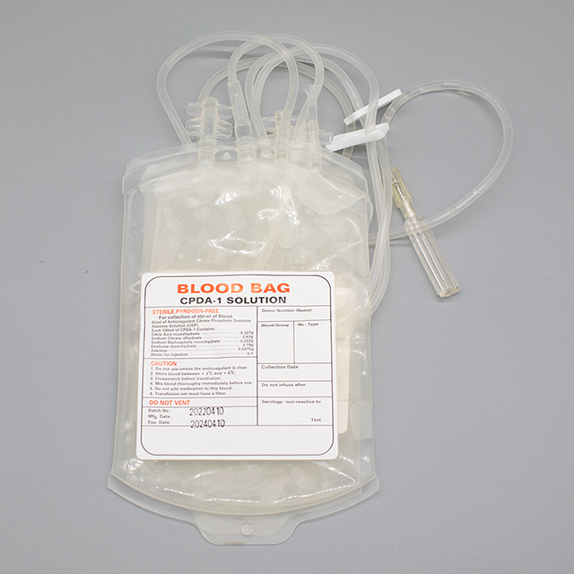 Bolsa de recolección de sangre desechable simple/doble/triple/cuádruple