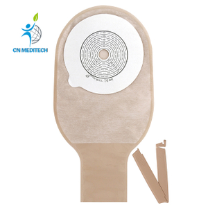 Bolsa de colostomía de una pieza, cerrada, drenable, suave, desechable, médica