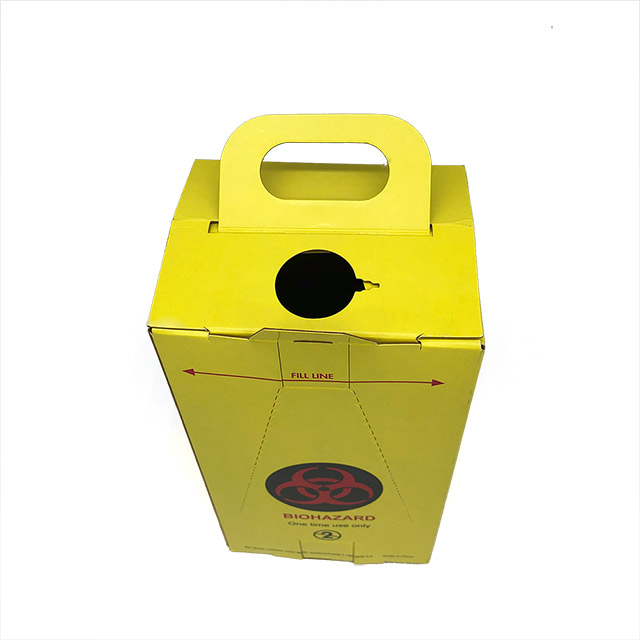 Contenedor punzante de papel desechable para desechos médicos