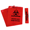 Bolso rojo amarillo infeccioso disponible plástico de la autoclave del riesgo biológico de los bolsos de basura de la autoclave 