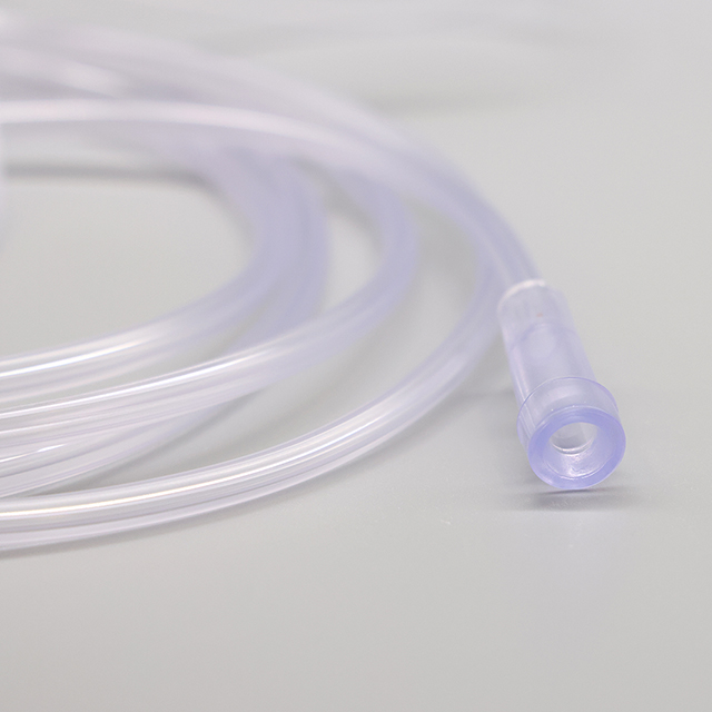 Tubo de cánula nasal de oxígeno de PVC transparente médico desechable