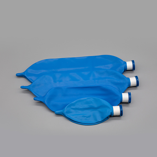 Bolsa de respiración azul de látex desechable 0.5L/1L/2L/3L para uso médico