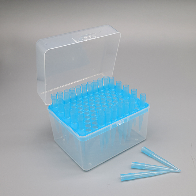 Caja de puntas de pipetas de plástico de alta calidad de 96 pozos 200ul 10ul