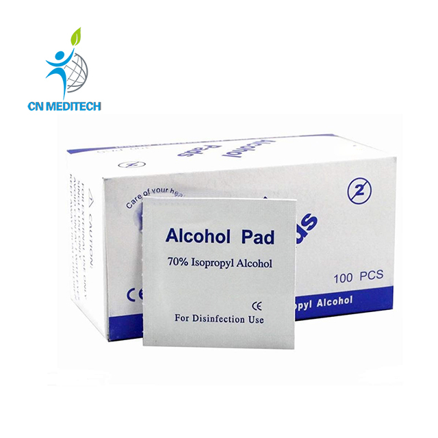 Toallitas desechables no tejidas estériles con hisopo con alcohol para inyecciones