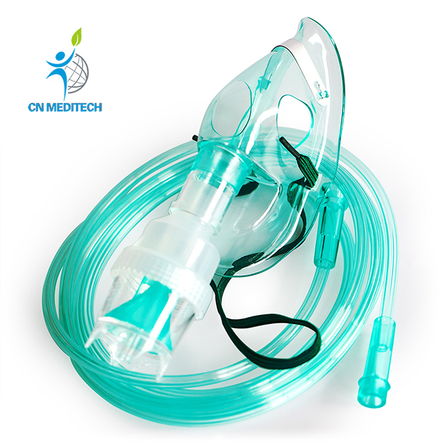Máscara nebulizadora pediátrica desechable médica con tubo de oxígeno