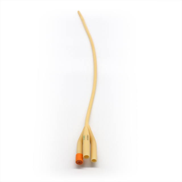 Catéter urinario Foley de 3 vías de látex natural médico