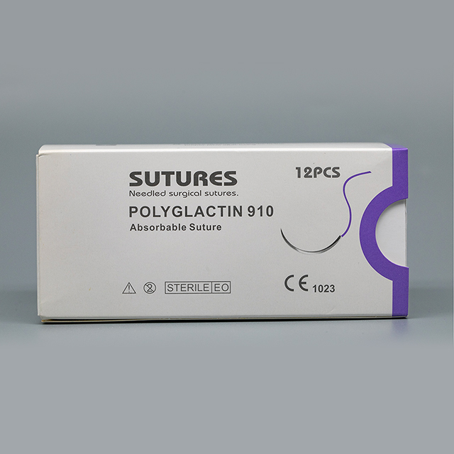 Médicos absorbibles quirúrgicos Polyglactin 910 sutura trenzada con aguja