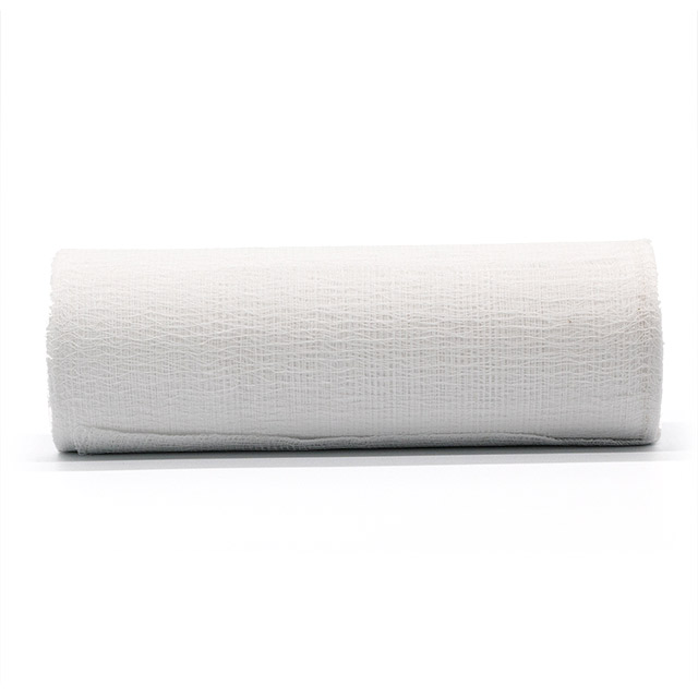 Rollo de vendaje de gasa de algodón absorbente no estéril de alta calidad