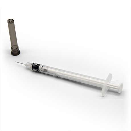 Jeringa de inyección de vacuna de plástico desechable de 0,5 ml con aguja