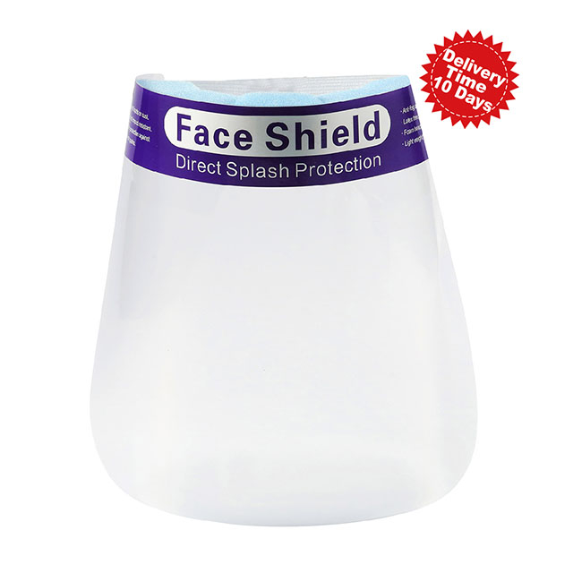 Pantalla facial de PET transparente ajustable reutilizable para protección ocular y facial