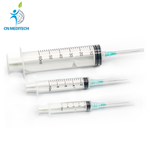 Jeringa de inyección Luer Lock desechable de 1 ml/2 ml/3 ml/5 ml/10 ml/20 ml/30 ml/50 ml/60 ml con aguja