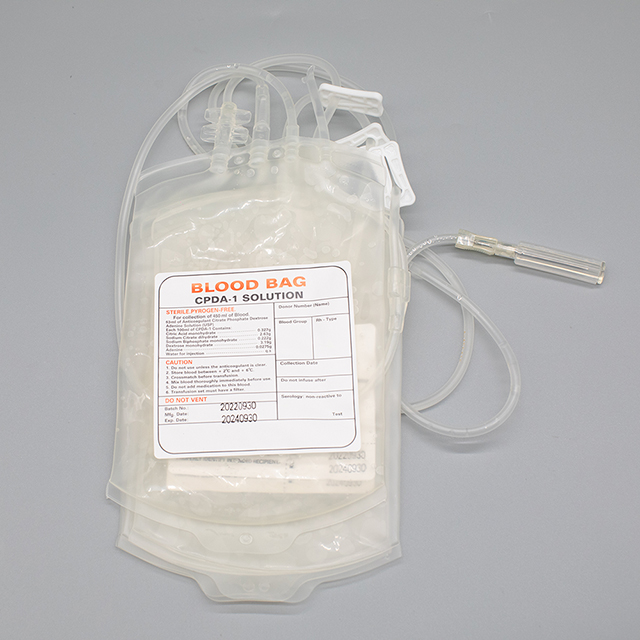 Bolsa de recolección de sangre desechable simple/doble/triple/cuádruple