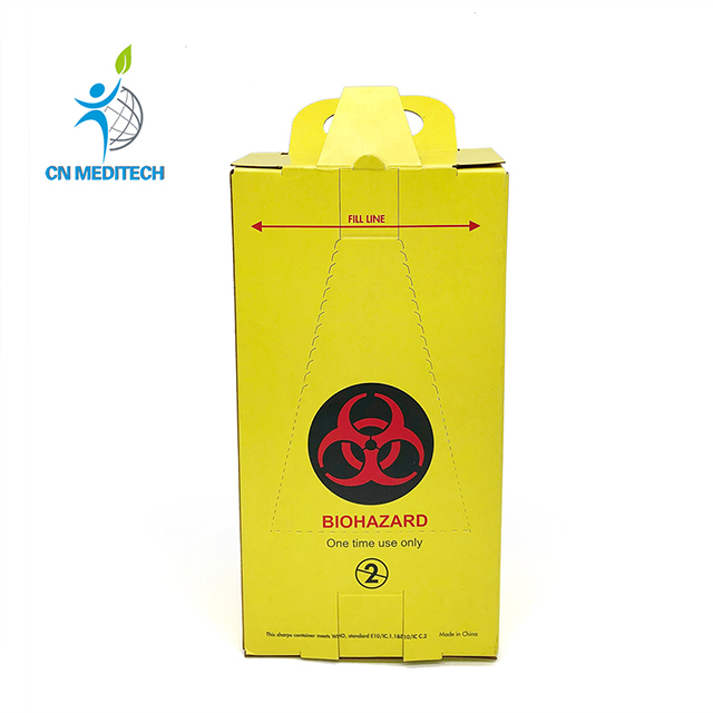Contenedor punzante de papel desechable para desechos médicos