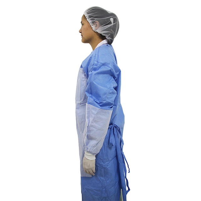 Bata quirúrgica reforzada desechable médica impermeable SMS