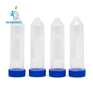 Tubo de centrífuga de fondo cónico de laboratorio desechable de PP 10ml 15ml 50ml