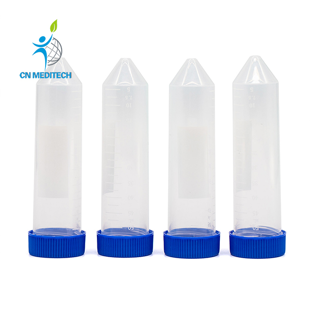 Tubo de centrífuga de fondo cónico de laboratorio desechable de PP 10ml 15ml 50ml