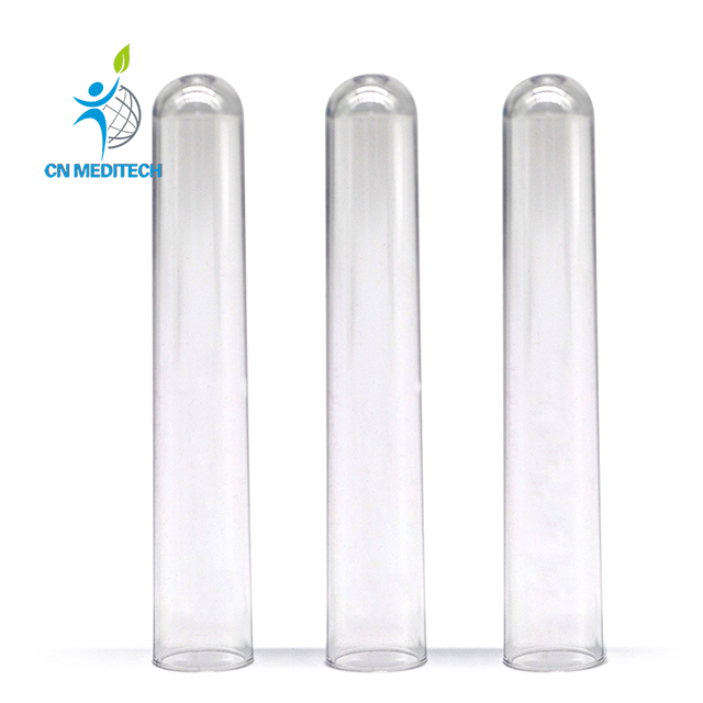 Tubo de ensayo de plástico desechable para laboratorio