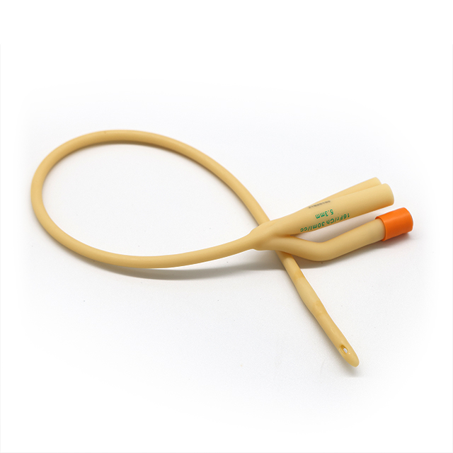 Catéter urinario Foley de 3 vías de látex natural médico