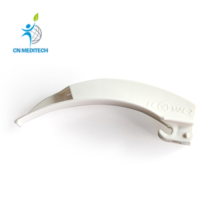 Cuchilla de laringoscopio de fibra óptica flexible de plástico desechable médico