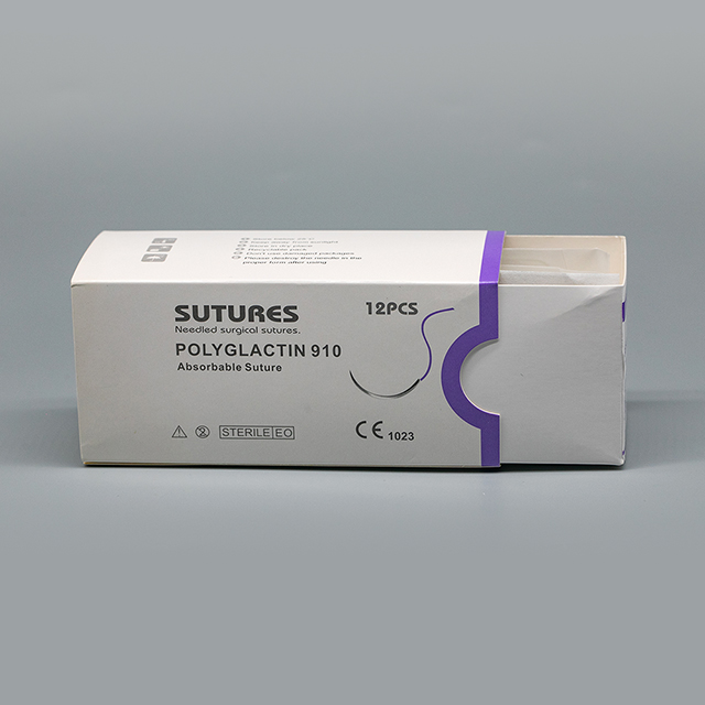 Médicos absorbibles quirúrgicos Polyglactin 910 sutura trenzada con aguja