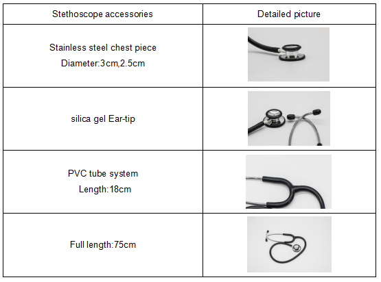 Estetoscopio de acero inoxidable de doble cabeza para uso infantil