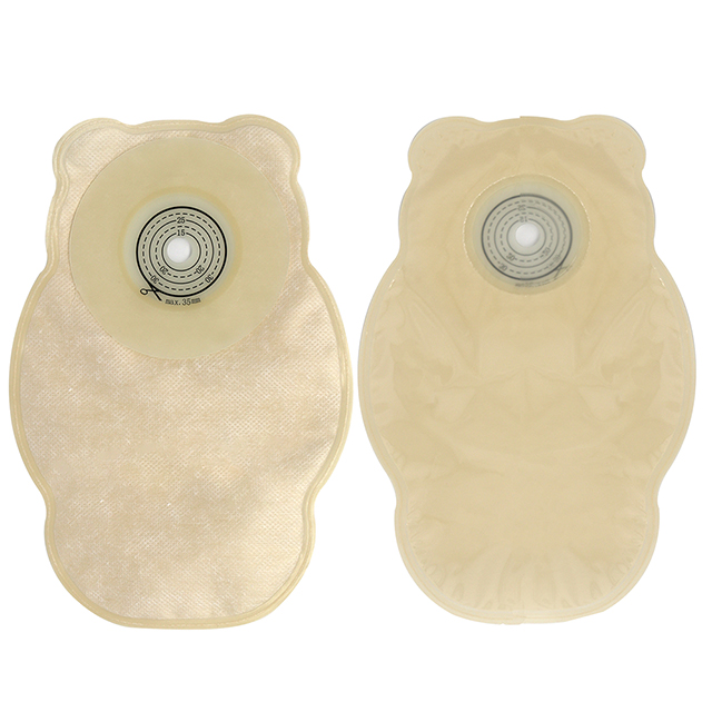 Bolsa de colostomía de una pieza, cerrada, drenable, suave, desechable, médica