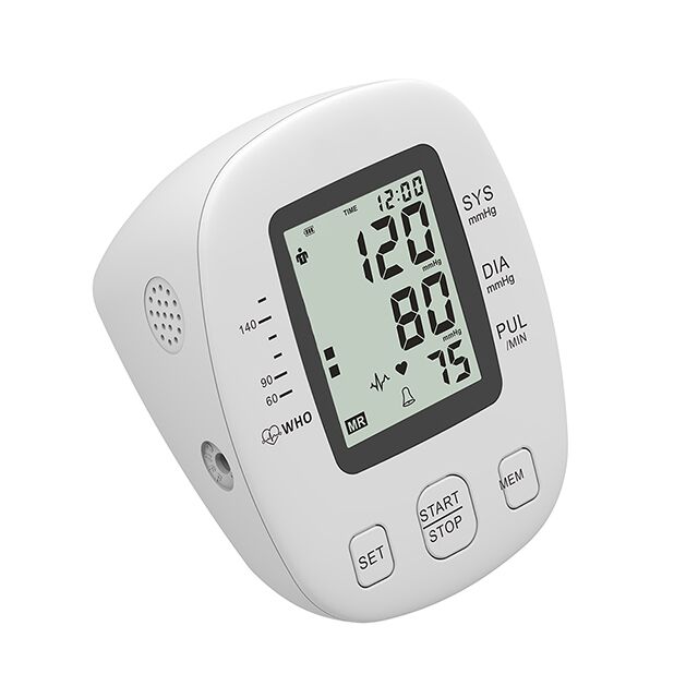 Monitor de presión arterial de la máquina Digital BP del brazo superior barato con adaptador y batería