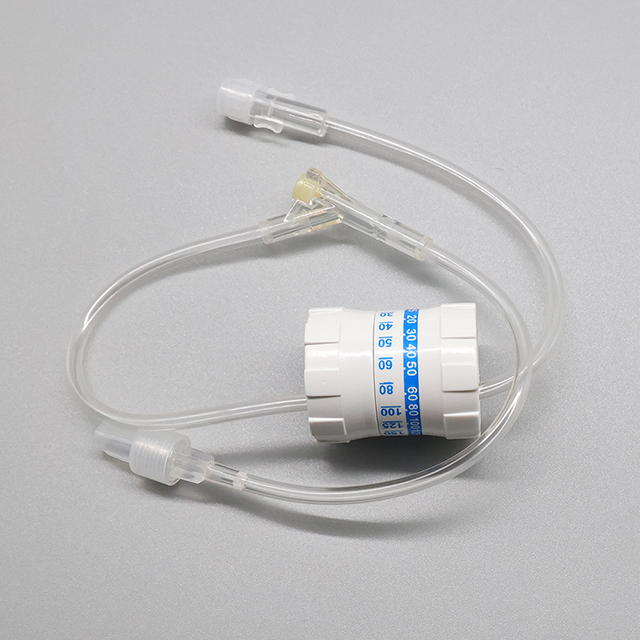 Regulador de flujo de dial IV de doble canal estéril médico con tubo de extensión