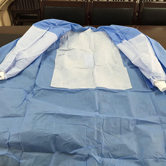Bata quirúrgica reforzada desechable médica impermeable SMS