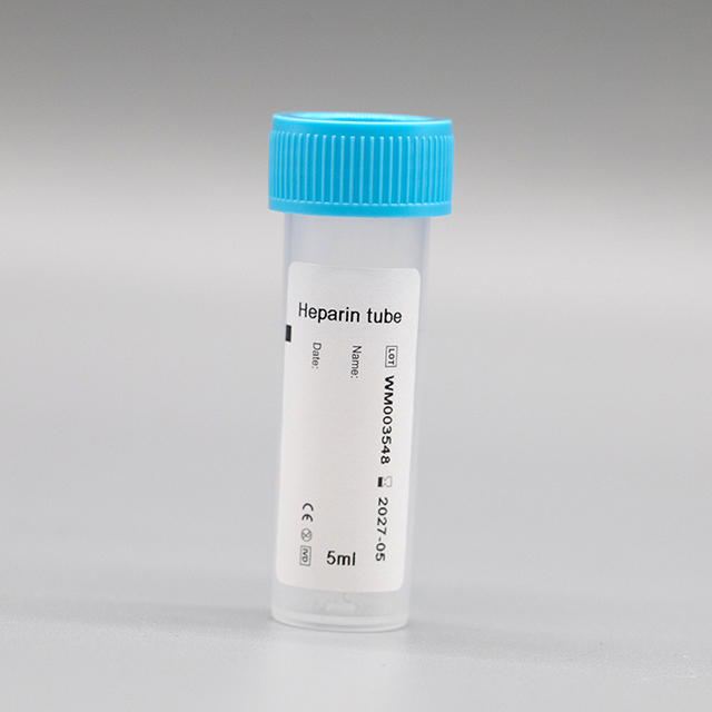 Tubo de ensayo de extracción de sangre sin vacío con heparina de litio EDTA K2/K3