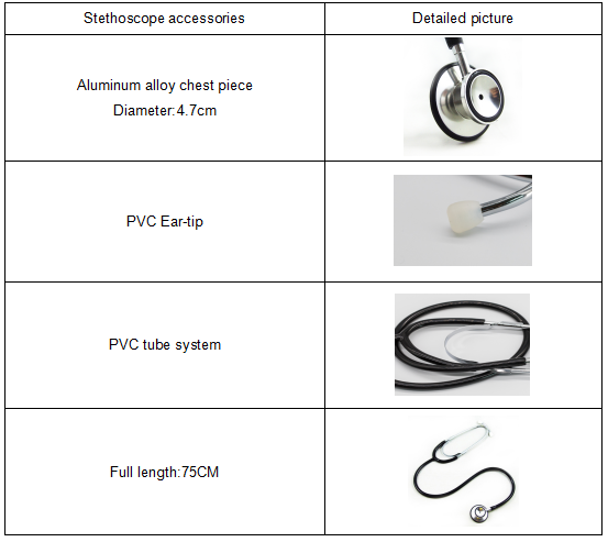 Estetoscopio de cabeza dual cl&aacute;sica con anillo anti-fr&iacute;o para uso de adultos