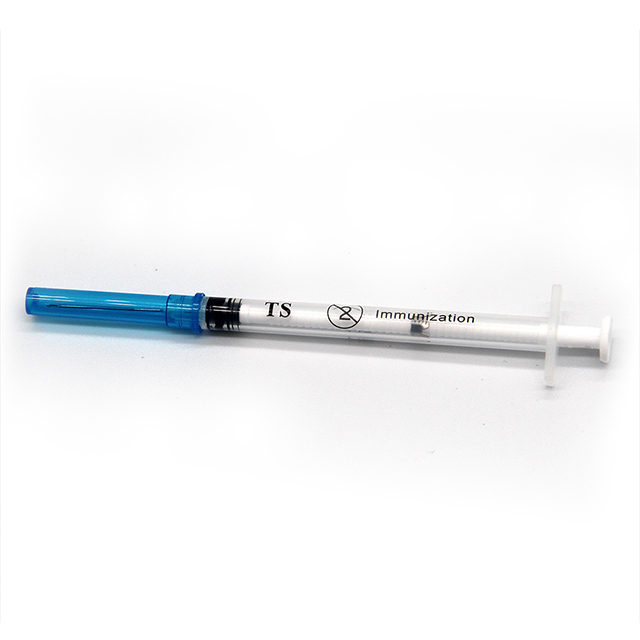 Jeringa de inyección de vacuna de plástico desechable de desactivación automática con aguja