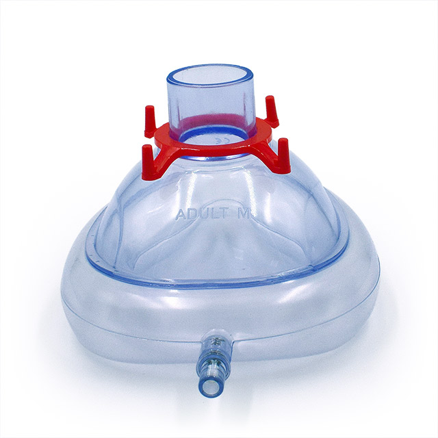 Mascarilla de respiración de anestesia de PVC desechable con amortiguación de aire
