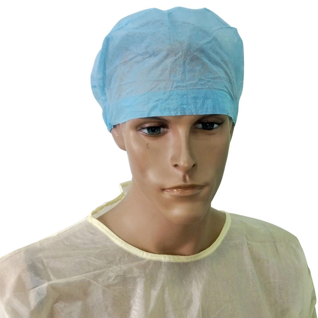 Gorro quirúrgico desechable con lazo y elástico para médicos