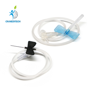 Juego de venas Luer Lock/luer Slip estériles médicas para el cuero cabelludo con aguja de mariposa