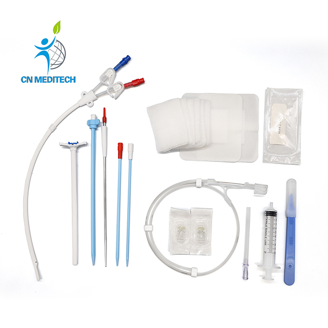 Equipo médico del catéter de la hemodiálisis del lumen del doble del equipo del catéter de la hemodiálisis a largo plazo