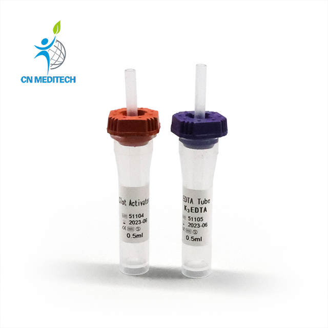 Microtubo de extracción de sangre con capilar