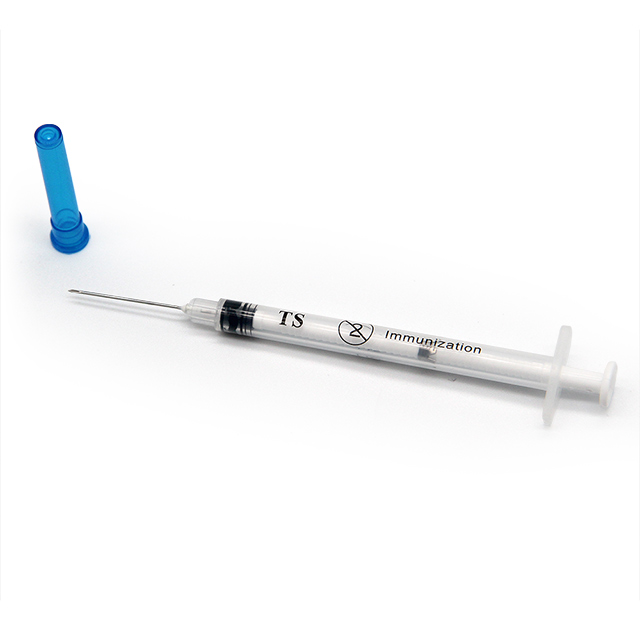Jeringa de plástico desechable médica de alta calidad para vacunas con agujas