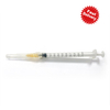 Syinge de tres partes 1ml con aguja Luer Lock 25g