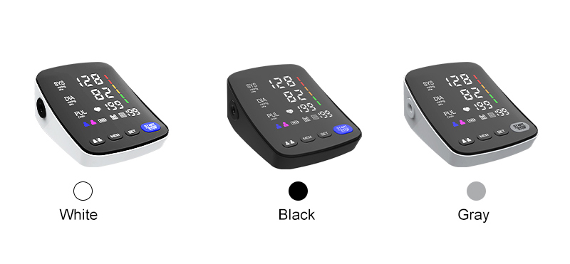 El mejor monitor de presión arterial de la máquina BP con pantalla LED curvada con fuente de alimentación dual para el hogar 