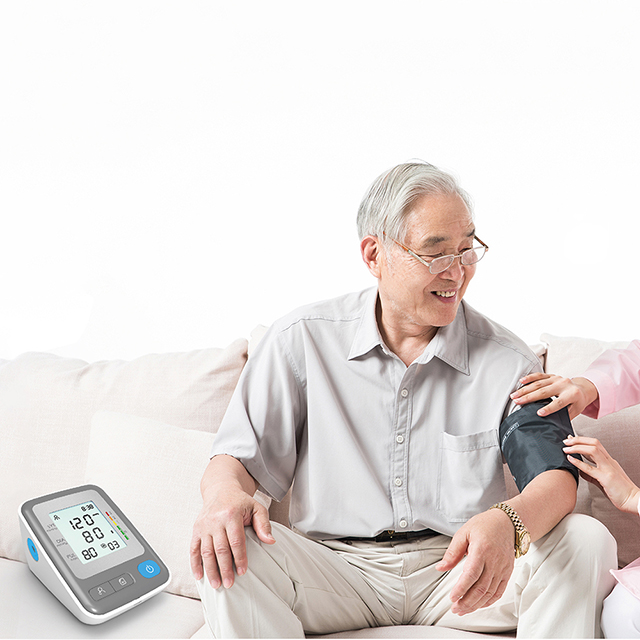 Monitor de presión arterial con manguito ajustable tipo brazo superior automático para uso doméstico