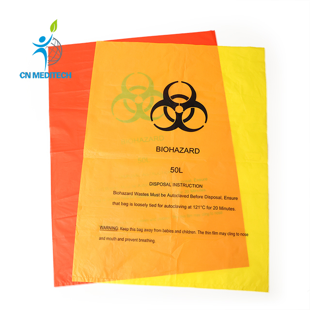 Bolsa de recolección de residuos infecciosos de riesgo biológico Bolsa de riesgo biológico
