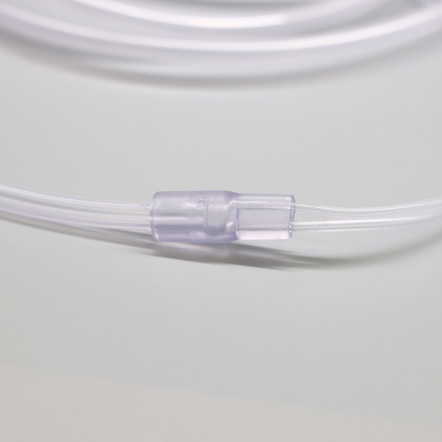Tubo de cánula nasal de oxígeno de PVC transparente médico desechable