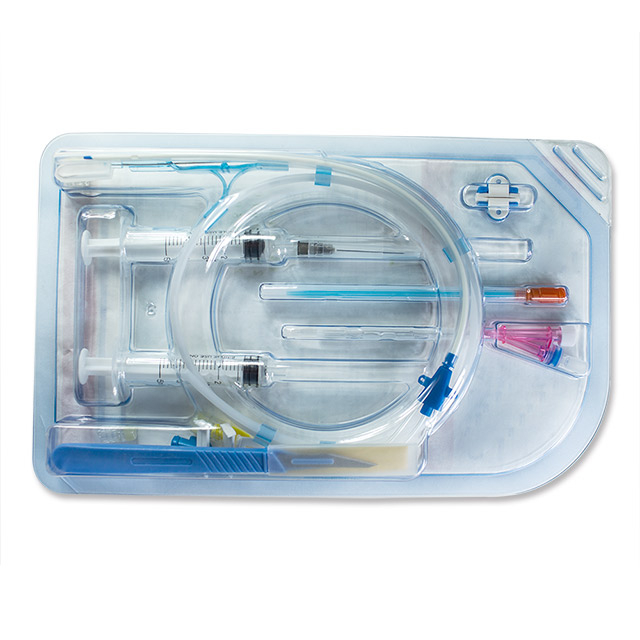Catéter venoso central de triple lumen médico desechable para uso hospitalario